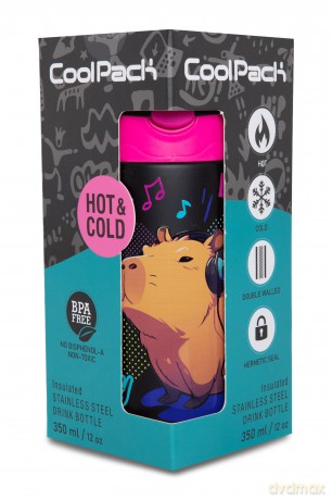 Bidon metalowy 350ml Coolpack Bono Capybara Music