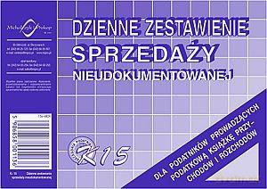 Dzienne zestawienie sprzedaży nieudokumentowanej K15
