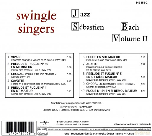 The Swingle Singers: Jazz Sebastian Bach [CD]
