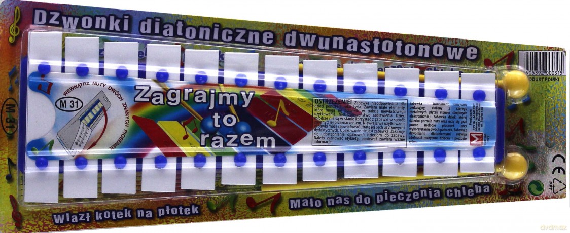 Dzwonki diatoniczne dwunastotonowe z nutami