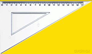 Ekierka 30/60 17 cm przezroczysta