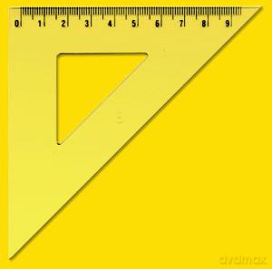 Ekierka 45/45 9 cm przezroczysta