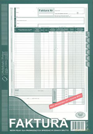 Faktura VAT A4 141-1E Brutto