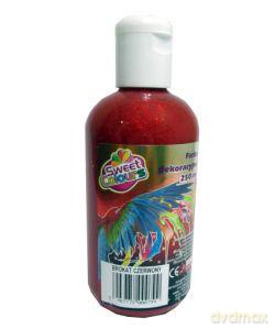 Farba dekoracyjna brokatowa 250 ml czerwona
