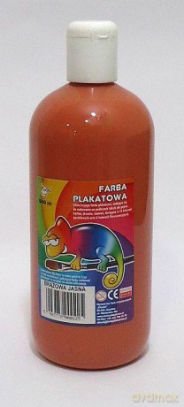 Farba plakatowa 500 ml jasny brąz
