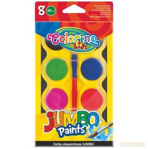 Farby akwarelowe 8 kolorów Jumbo