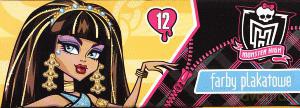 Farby plakatowe 12 kolorów Monster High
