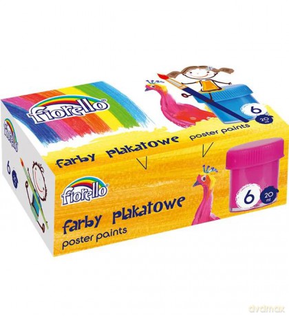 Farby plakatowe 6 kolorów