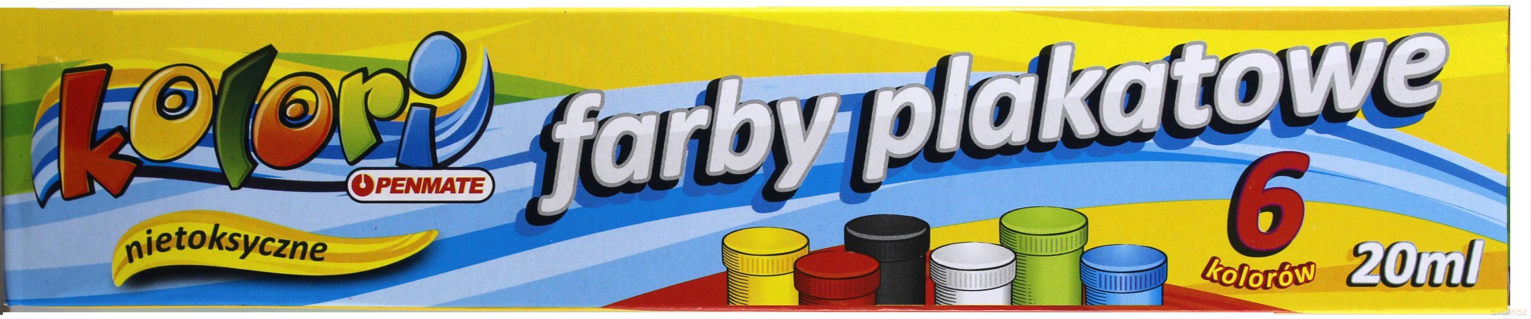 Farby plakatowe 6 kolorów 20 ml