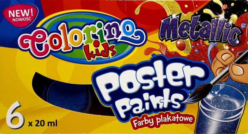 Farby plakatowe 6/20ml Metallic