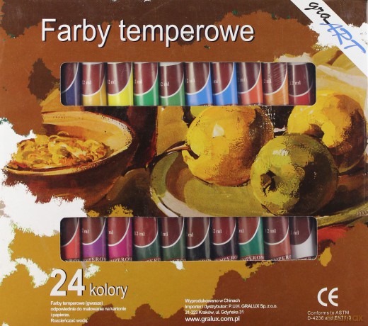 Farby temperowe 24x12ml