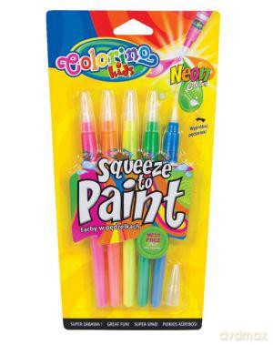 Farby w pędzelkach Neon 5 kolorów