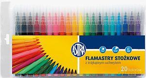 Flamastry 20 kolorów stożkowe