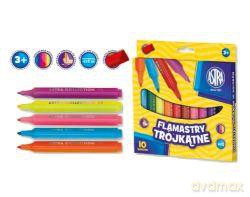 Flamastry trójkątne 10 kolorów Jumbo