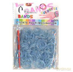 Gumki Loom Bands błękitne przezroczyste