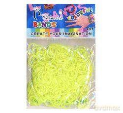 Gumki Loom Bands żółte neonowe