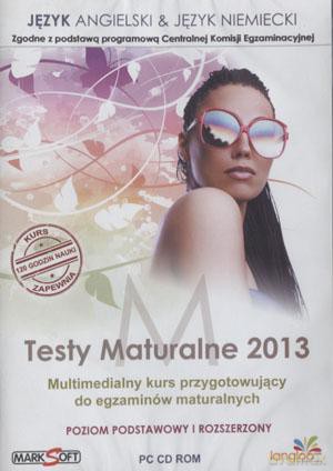 Język angielski i Język niemiecki Testy maturalne 2013 PC CD-ROM