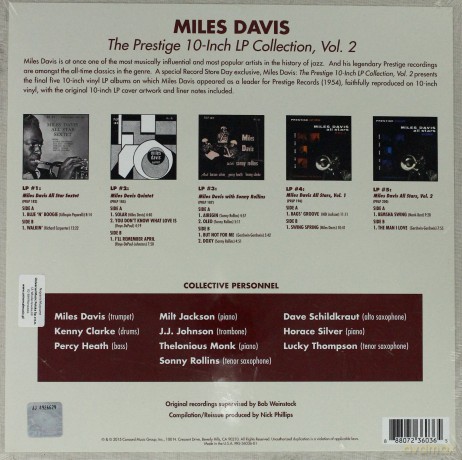 Miles Davis: The Prestige 10-Inch Lps Collection Vol.2 [5xWinyl]