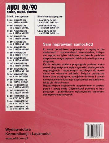 Audi 80 i 90. Od września 1986 do sierpnia 1991 [KSIĄŻKA]