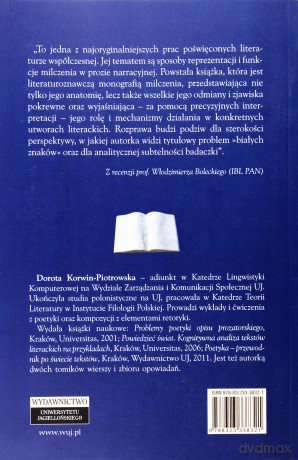 Białe znaki. Milczenie w strukturze i znaczeniu - Dorota Korwin-Piotrowska [KSIĄŻKA]