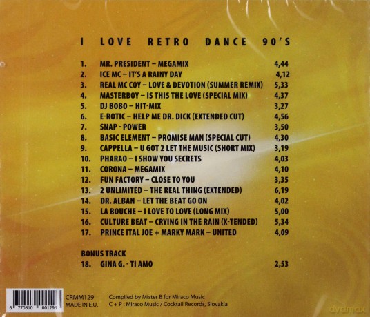 I Love Retro Dance 90 [CD]