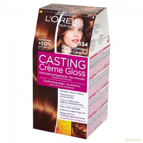 LOreal Casting Creme Gloss Szampon do włosów bez Amoniaku nr 534 Syrop Klonowy
