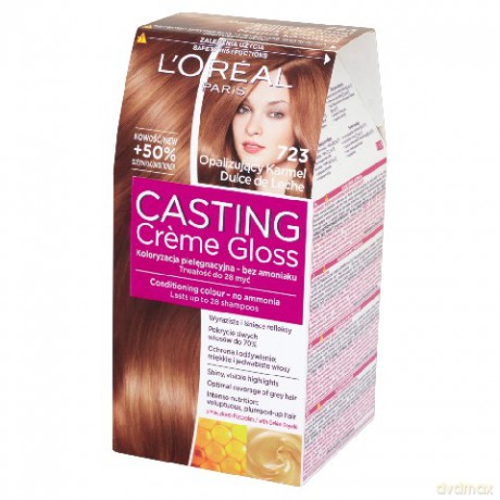 LOreal Casting Creme Gloss Szampon do włosów bez Amoniaku nr 723 Opalizujący Karmel