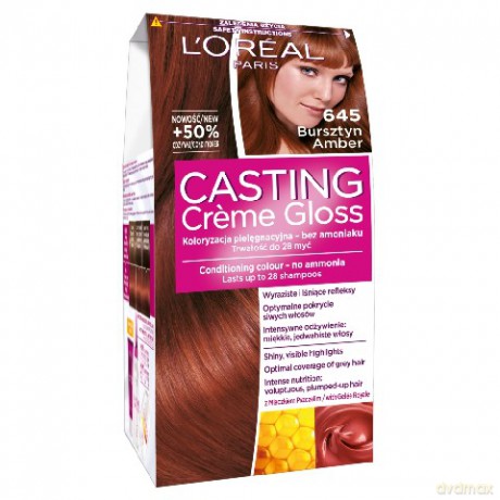 LOreal Casting Creme Gloss Szampon koloryzujący Gama Karmel i Miód 645 Bursztyn