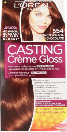 LOreal Casting Creme Gloss Szampon koloryzujący nr 554 Spicy Chocolate