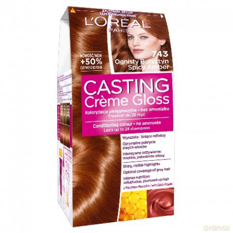 LOreal Casting Creme Gloss Szampon koloryzujący nr 743 Spicy Amber