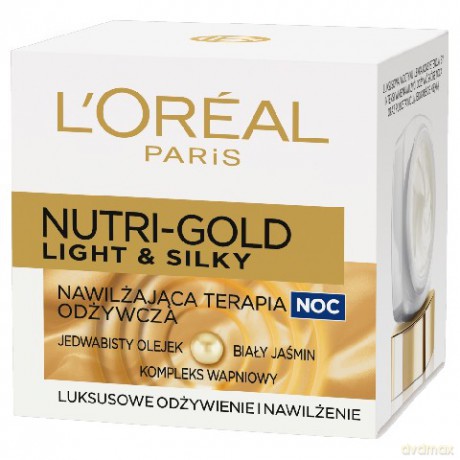 LOreal Dermo Nutri Gold Light Silky Nawilżająca terapia odżywcza na Noc 50ml