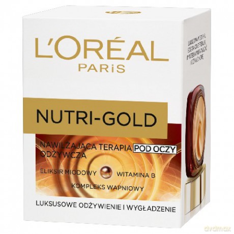 LOreal Dermo Nutri Gold Nawilżająca terapia odżywcza pod Oczy 15 ml