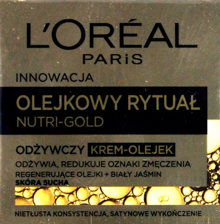 LOreal Dermo Nutri Gold Olejkowy Rytual Krem-olejek odżywczy 50ml
