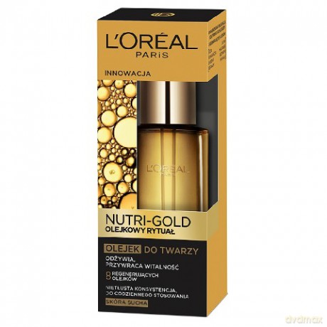 LOreal Dermo Nutri Gold Olejkowy Rytual Olejek odżywczy do twarzy 30ml