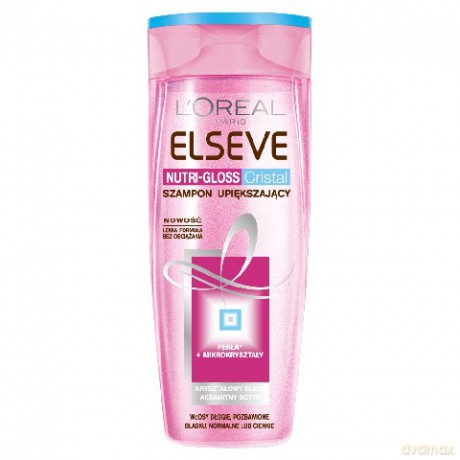 LOreal Elseve szampon Nutri Gloss Cristal do włosów długich, pozbawionych blasku, normalnych lub cienkich 400ml