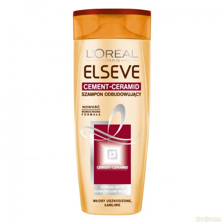 LOreal Elseve Technologia Cement Ceramid Szampon odbudowujący przeciw łamaniu się włosów 400ml