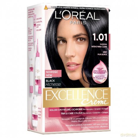 LOreal Excellence Creme Krem koloryzujący 1.01 Głęboka intensywna Czerń