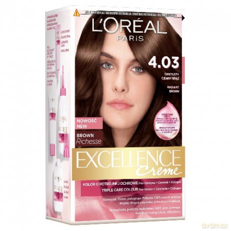 LOreal Excellence Creme Krem koloryzujący 4.03 Świetlisty Ciemny Brąz
