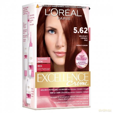 LOreal Excellence Creme Krem koloryzujący 5.62 Opalizujący Czerwony Brąz