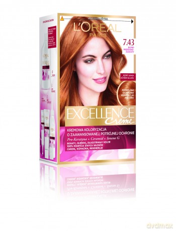 LOreal Excellence Creme Krem koloryzujący 7.43 blond miedziany złocisty