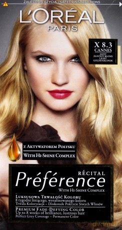 LOreal Farba Recital Preference X Jasny Blond Złocisty