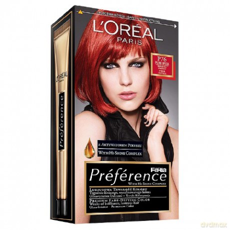 LOreal Feria Preference Płomienna Czerwień P76
