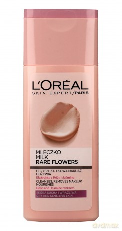 Loreal Skin Ekspert mleczko oczyszczające Rare Flowers do skóry suchej i wrażliwej 200 ml