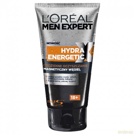 LOreal Men Expert Hydra Energetic X-Treme Magnetyczny Węgiel 18+ 150ml