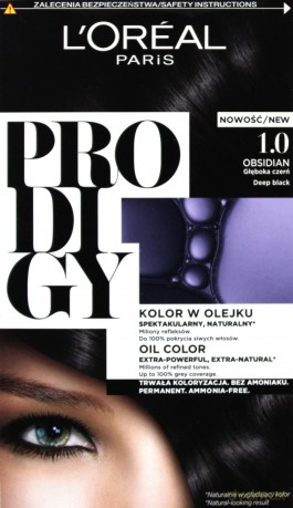LOreal Prodigy 5 Farba do włosów 1.0 Obsydian Głęboka Czerń
