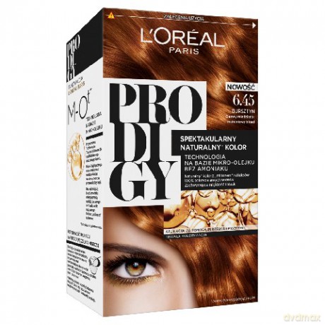 LOreal Prodigy 5 Farba do włosów 6.45 Bursztyn-ciemny miedziano-mahoniowy