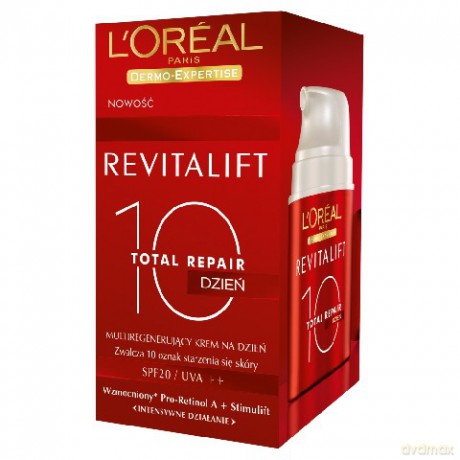 LOreal REVITALIFT Krem na Dzień TOTAL REPAIR 10 multi-regenerujący na zmarszczki ujędrniający 50ml