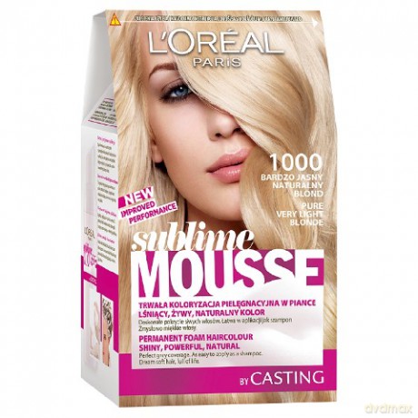 LOreal Sublime Mousse pianka koloryzująca 1000 Bardzo Jasny Naturalny Blond