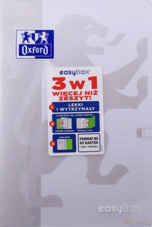 Zeszyt Oxford Easybook 3w1 - B5/60K, linia z marginesem