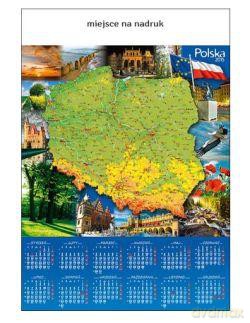 Kalendarz 2015 plakatowy Mapa Polski B18
